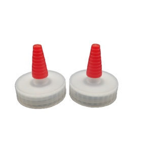 38-400 spout plastic cap with red sealer tip for squeeze bottle