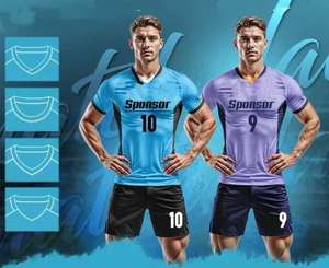 Camisetas de Fútbol Personalizadas de Secado Rápido, Uniformes Deportivos para Hombre, Material Duradero y Agradable al Tacto para Juegos Competitivos Intensos - Product Image 3