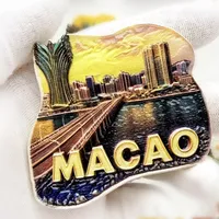 Aimants de réfrigérateur 3D de Macao, Chine, Asie – Souvenirs touristiques, collection d'autocollants, articles de décoration, cadeaux