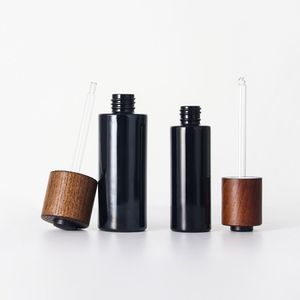 15ml 20ml 30ml 50ml 100ml 120ml 150ml bambu sprey buzlu cam şişe kül ağacı ahşap pompa ile Tops - Product Image 3