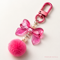 Porte-clés coloré en acrylique avec nœud, breloques en fausse fourrure de lapin, pendentif de sac, sangle de téléphone, cadeaux pour filles, étudiantes, amis, couples, enfants
