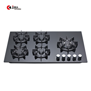 IDEA Nuevo estilo 90cm Cookertop 5 quemadores <span class=keywords><strong>Estufa</strong></span> de gas Parte Empotrada <span class=keywords><strong>Estufa</strong></span> de gas de vidrio templado negro/Placa de cocina - Product Image 6