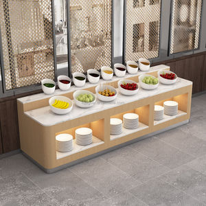 Exhibidor de Buffet para Desayuno, Vitrina para Pastelería, Diseño Moderno, Construcción de Madera Resistente para Hotel, Restaurante, Comercial - Product Image 1
