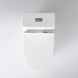 Hiện đại mảnh duy nhất S Trap gốm không có vành nhà vệ sinh kéo dài phòng tắm tầng gắn WC <span class=keywords><strong>commode</strong></span> với dual-tuôn ra tính năng - Product Image 4