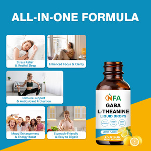 Productos sanitarios de alta calidad Gaba Drops Bebida de ácido gamma-aminobutírico Suplemento de relajación del sueño Gaba L-teanina Gotas líquidas - Product Image 4