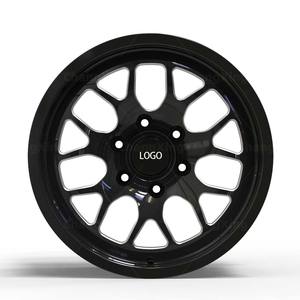 Jantes en alliage d'aluminium forgées et usinées CNC de précision, monobloc 17x10J ET20 6x135 CB70.5 Noir brillant fraisé pour F-150 F-250 - Product Image 3