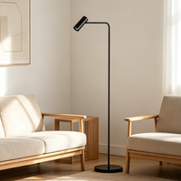 Projecteur LED sur pied de luxe haut de gamme avec télécommande, abat-jour en cristal, lumière douce et diffuse pour hôtel, salon, décoration intérieure