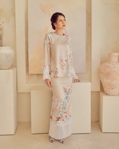 SIPO Islamic Muslim Wear Baju Raya Murah Borong Oem Baju Kurung Moden Flowery Embroidery Lace Baju Kurung Wholesale Malaysia - Product Image 5