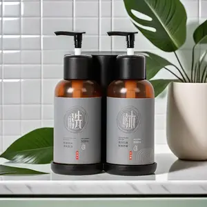 New design high quality Shampoo and Conditioner Dispenser dual soap dispenser