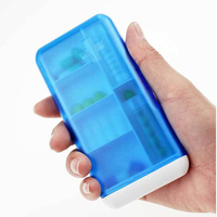Boîte de rangement transparente en plastique portable et étanche, organiseur de médicaments quotidien pour 7 jours, boîte à pilules