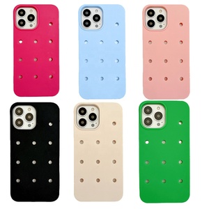 Custodia per cellulare in silicone impermeabile di alta qualità con fori, custodia fai-da-te in PVC per <span class=keywords><strong>iPhone</strong></span> 15 <span class=keywords><strong>11</strong></span> 12 13 14 Pro Max - Product Image 1