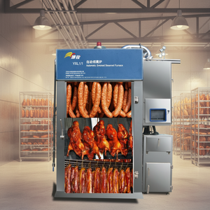 Horno Ahumador Automático de Acero Inoxidable 304 con Calefacción Eléctrica y Motor para Ahumar Salchichas, Capacidad de 250 kg/lote - Product Image 2