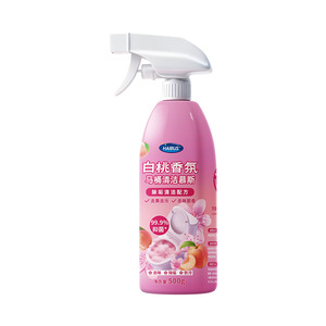 ไฮบัส สเปรย์ทำความสะอาดห้องน้ำ กลิ่นไวท์พีช 500 กรัม สูตรฆ่าเชื้อ - Product Image 1
