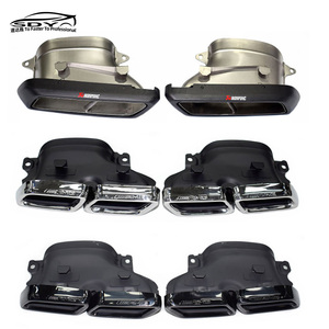 Puntas de escape traseras de acero inoxidable estilo <span class=keywords><strong>AMG</strong></span> BS C117 CLA W222 W205 para <span class=keywords><strong>Mercedes</strong></span> Benz W205 W213 C117 - Product Image 3