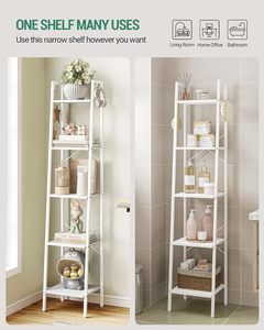 Trapezoidal High Quality Home Shelving <strong>Corner</strong> Open Bookshelf Tall Wood Modern <strong>White</strong> <strong>Bookcase</strong> - Product Image 4