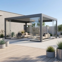 Pergola rétractable en aluminium à rupture de pont thermique de haute qualité Sweet Home, montage facile, imperméable, pour patio extérieur, jardin, gazebo