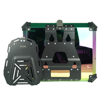 Top case moto en acier inoxydable coloré 85L, durable, étanche, pour moto