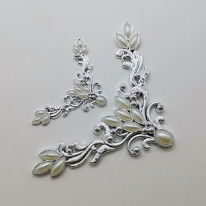 Silver Plastic Corner Ornaments L Shape For Photo <b>Frame</b> Home Decor - Product Image 1