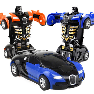 Jouet robot transformable pour garçons, modèle de voiture de sport bleue avec fonction de transformation, âge 5-7 ans - Product Image 2
