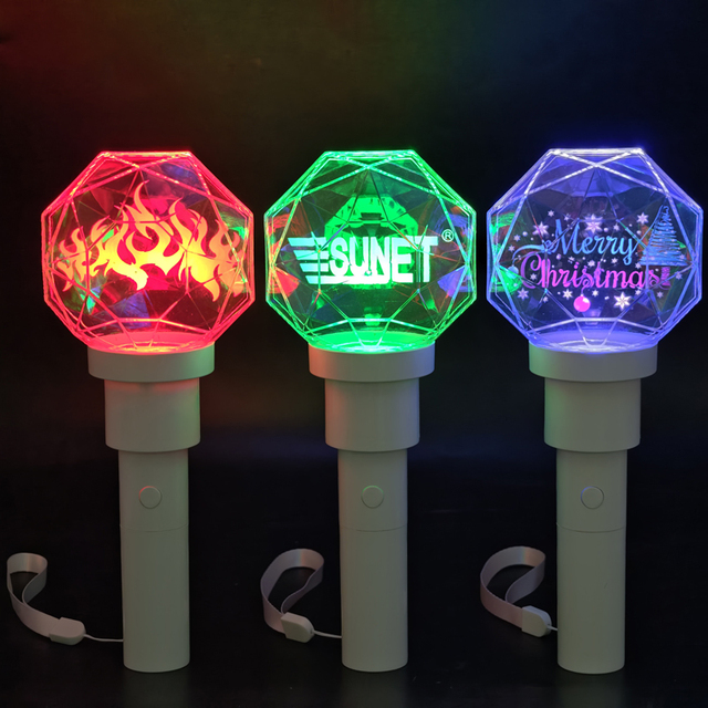 Color Changeable OEM Concert Kpop Glow Stick Light up Party LED Light Stick Custom logo Acrylic Lightstick for Concerts Events
