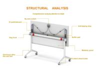 Fabricant chinois de tables de conférence pliantes modernes en métal, bureau mobile pour école
