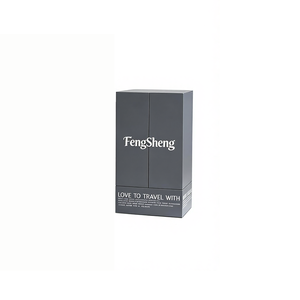 Caja de Perfume de Regalo Elegante Gris Personalizada de Alta Gama para Mujer, Forrada con Esponja, Laminación Mate, Estampado en Relieve, Terciopelo - Product Image 2