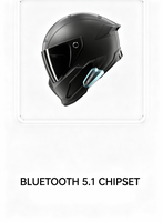 Casque de moto avec interphone de groupe 1500M, étanche IP67, réduction de bruit CVC, batterie 30H