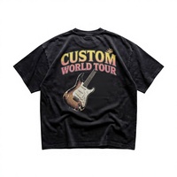 Kaos Pria Grafis Custom Berkualitas Tinggi 100% Katun Oversize Streetwear Hip Hop Sablon Digital Vintage