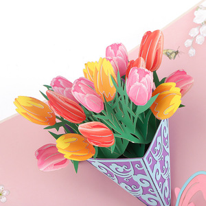 Freshcut Paper Pop Up Cards Forever Flower Bouquet 4D Flower Mothers Day Regalos Ideas Artículos PARA EL Día <span class=keywords><strong>DE</strong></span> LA Madre - Product Image 4
