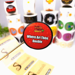 Autocollant en PVC adhésif imperméable à l'eau de logo de marque personnalisé impression autocollant d'emballage alimentaire en vinyle <span class=keywords><strong>anti</strong></span>-huile - Product Image 2