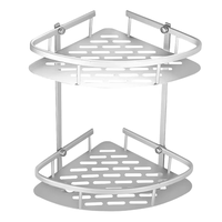 Hedan Caddy de douche d'angle mural à deux niveaux Design moderne étagère de rangement auto-adhésive pour salles de bains cuisine usine directe
