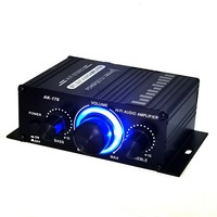 AK-170 Mini Mini Saf Amplifikatör Ev Bilgisayarı Ses 2.0 Kanal Yüksek Kaliteli Amplifikatör DC12V