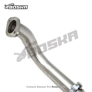 ท่อไอเสียแคทแบ็กสแตนเลส 304 แบบสั่งทำพิเศษ ขนาด 1.5 มม. สำหรับ PORSCHE 718 Boxster/Cayman 2.0T ปี 2016-2023 พร้อมปลายท่อแบบเรซซิ่ง Boska - Product Image 6