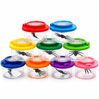 Boîte de collecte d'insectes avec loupe double face extensible, boîte d'observation transparente pour attraper les insectes avec modèle d'araignée.