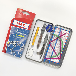 Surwin Factory Luxury 9pcs Max Metal Multi-Function Novelty Math Box Set with Logo Custom for School Grade Students - Product Image 2
