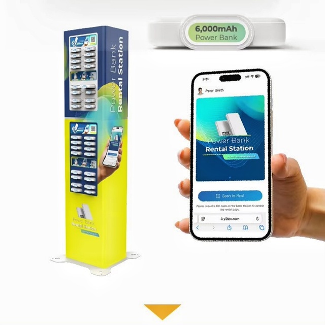 Y2Power EXO 32 Power Bank Rental Station (with 32 Power Bank) 4G IoT Floor Standing Sharing Power Bank Vending Machine