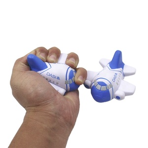 Ballons anti-stress promotionnels d'aviation personnalisés à bas prix, en forme d'avion, en mousse PU - Product Image 3