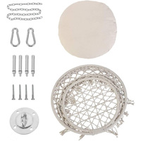 Chaise suspendue ronde de style bohème en macramé pour le jardin