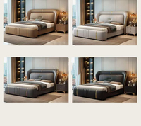 Modernes Soft-Stauraumbett mit Premium-Lederpolsterung Queen/King Size E0-Zertifiziert JUNYUHAO Direktvertrieb ab Werk