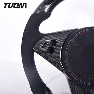 Volant professionnel en cuir suédé noir <span class=keywords><strong>M5</strong></span> <span class=keywords><strong>E60</strong></span> en Fiber de carbone avec Led pour Bmw - Product Image 4