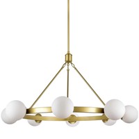 Lustre de luxe simple et moderne pour la maison Hôtel Hall Creative Magic Bean Circle Lumière principale pour le salon Chambre Restaurant