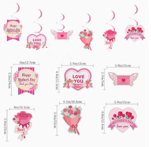 DAMAI Love Mother's Day Customizable Party Decorations for Valentine's Day With Paper Bunting Banner & Cake Toppers <b>Balloons</b> Set - Product Image 4