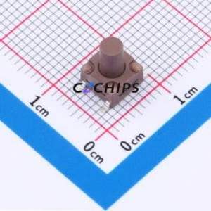 TSX06311-090D332DH-R0500 Tactile Switch SMD-4P,6.1x6.1mm Switch Single Pole Single Throw Round Button 1.8N 6.1mm - Product Image 1