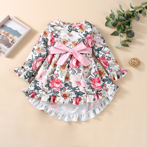 Nouvelle robe de printemps pour filles, style manches longues, robe élégante pour enfant, vêtements floraux pour enfants - Product Image 1