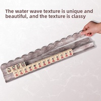 Mahjong américain de luxe moderne et personnalisé de 17,5 pouces, série Water Wave, en acrylique, avec supports magnétiques et pousseurs, portable et écologique