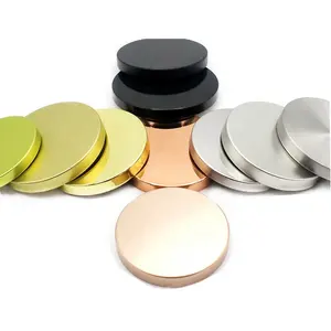 Tapa de vela de hojalata de Metal, tapa de vela de metal de 85mm y 79mm, Logo personalizado, tapa de Metal rosa, oro, plata y negro para tarros de vela de cerámica de vidrio