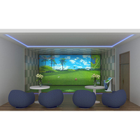 Simulateur de golf d'intérieur Songfa, résolution 1280x720, écran tactile optique, système d'exploitation Windows/Android, projecteur, capacité maximale
