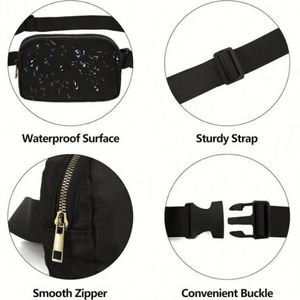 Fashion <b>Waterproof</b> Nylon Lulu Bum Bag Mini Chest Bag Waist Belt Bag Custom Unisex Crossbody Fanny <b>Pack</b> - Product Image 4