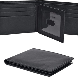 BOSHIHOHO Custom Bifold Genuine Leather Mens <b>Wallet</b> <b>RFID</b> <b>Blocking</b> Vintage Short Credit Card Holder Open Closure Engraved Design - Product Image 1