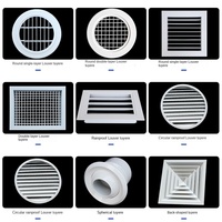 Diffuseur d'air carré en alliage d'aluminium à double couche, à grille verticale, à entrée d'air de retour, résistant à la pluie
